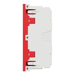 Prise double 2P+T FR 45° connexion rapide détrompage Unica NU306103 Rouge mécanisme seul