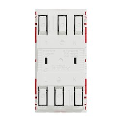 Prise double 2P+T FR 45° connexion rapide détrompage Unica NU306103 Rouge mécanisme seul