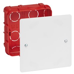 Boite complete Batibox maconnerie pour derivation rectangulaire 85x85x40mm 089271