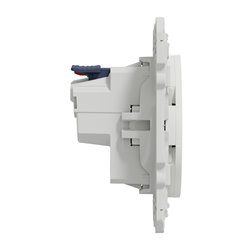 Prise de courant 2P+T affleurante Odace S520052 Blanc 