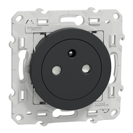 Prise de courant 2P+T affleurante connexion rapide Odace S540052 Anthracite Prise de courant 2P+T affleurante connexion rapide Odace S540052 Anthracite
