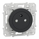 Prise de courant 2P+T affleurante connexion rapide Odace  S540052 Anthracite 