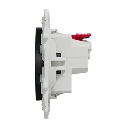 Prise de courant 2P+T affleurante connexion rapide Odace  S540052 Anthracite 