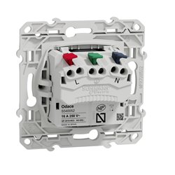 Prise de courant 2P+T affleurante connexion rapide Odace  S540052 Anthracite 