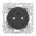 Prise de courant 2P+T affleurante connexion rapide Odace  S540052 Anthracite 