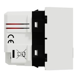 Prise chargeur USB double rapide 18W 3,4A type A+C Unica NU301918 Blanc 2 modules