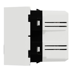 Prise chargeur USB double rapide 18W 3,4A type A+C Unica NU301918 Blanc 2 modules