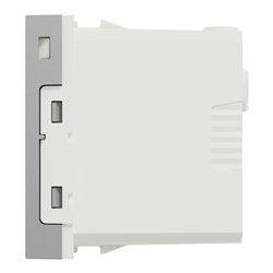 Prise chargeur USB double 15W type A+C Unica NU301630 Aluminium 1 module mécanisme seul