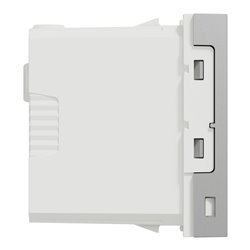 Prise chargeur USB double 15W type A+C Unica NU301630 Aluminium 1 module mécanisme seul