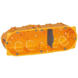 Boite 3 postes 6 a 8 modules Batibox pour cloisons seches profondeur 40mm 080043