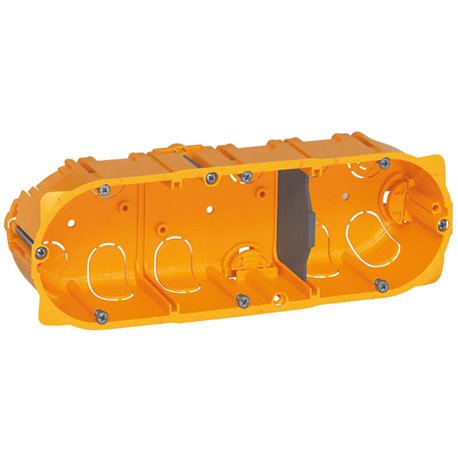 Boite 3 postes 6 a 8 modules Batibox pour cloisons seches profondeur 40mm 080043