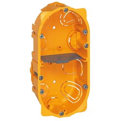 Boite 2 postes 4 a 5 modules Batibox pour cloisons seches profondeur 40mm 080042