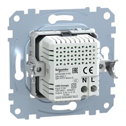 Prise chargeur double USB A+A 2.1 A D-Life MTN4366-0100 mécanisme seul 