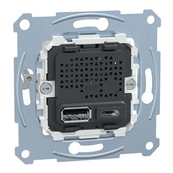 Prise chargeur double USB A+C 2.4 A D-Life MTN4366-0110 mécanisme seul 