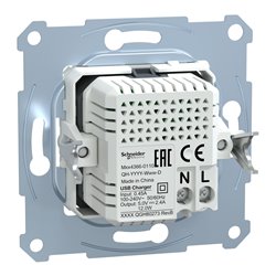 Prise chargeur double USB A+C 2.4 A D-Life MTN4366-0110 mécanisme seul 