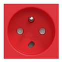 Prise 2P+T FR 90° goulotte connexion rapide détrompage Unica NU305103T Rouge mécanisme seul