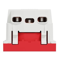 Prise 2P+T FR 90° goulotte connexion rapide détrompage Unica NU305103T Rouge mécanisme seul