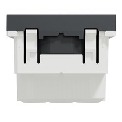 Prise 2P+T FR 90° affleurant raccord rapide Unica NU305254 anthracite mécanisme seul