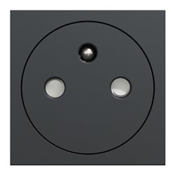 Prise 2P+T FR 90° affleurant raccord rapide Unica NU305254 anthracite mécanisme seul