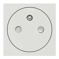 Prise 2P+T FR 90° affleurant raccord rapide Unica NU305220 Blanc antibactérien mécanisme seul