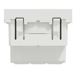 Prise 2P+T FR 90° affleurant raccord rapide Unica NU305220 Blanc antibactérien mécanisme seul