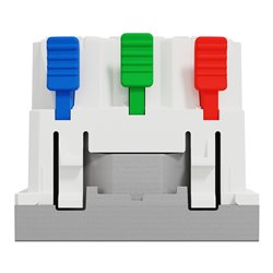 Prise 2P+T FR 90° affleurant raccord rapide Unica NU305230 Aluminium mécanisme seul