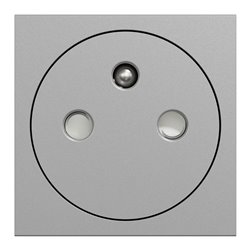 Prise 2P+T FR 90° affleurant raccord rapide Unica NU305230 Aluminium mécanisme seul