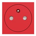 Prise 2P+T FR 90° affleurant raccord rapide Unica NU305203 Rouge mécanisme seul