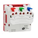 Prise 2P+T FR 90° affleurant raccord rapide Unica NU305203 Rouge mécanisme seul