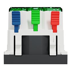 Prise 2P+T affl FR + USB C 10,5W 90° rap Unica NU301554 anthracite 2 modules mécansime seul