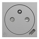 Prise 2P+T affl FR + USB C 10,5W 90° rap Unica NU301530 Aluminium 2 modules mécanisme seul