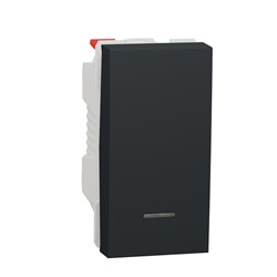 Poussoir lumineux (localisation) 10A Unica NU310654N anthracite 1 module mécanisme seul