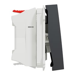 Poussoir lumineux (localisation) 10A Unica NU320654N anthracite 2 modules mécansime seul