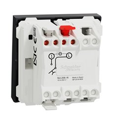 Poussoir lumineux (localisation) 10A Unica NU320654N anthracite 2 modules mécansime seul