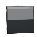 Poussoir NO/NF porte-étiquette 10 A Unica NU324654 anthracite 2 modules mécansime seul