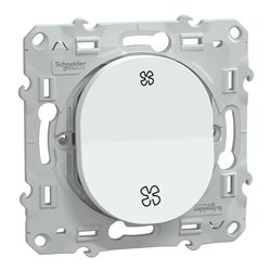 Poussoir VMC sans arrêt Ovalis S320236 Blanc 