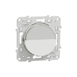 Poussoir avec porte-étiquette Odace S520266 Blanc 