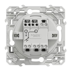 Poussoir avec porte-étiquette Odace S520266 Blanc 