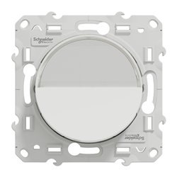 Poussoir avec porte-étiquette Odace S520266 Blanc 