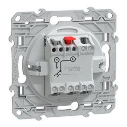 Poussoir à fermeture avec porte-étiquette 10AX Ovalis S320266 Blanc 