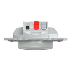 Poussoir à fermeture avec porte-étiquette 10AX Ovalis S320266 Blanc 