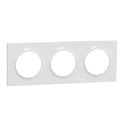 Plaque 3 postes horizontaux ou verticaux entraxe 71 mm Odace Styl S520706 Blanc 