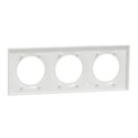 Plaque 3 postes horizontaux ou verticaux entraxe 71 mm Odace Styl S520706 Blanc 