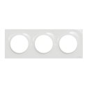Plaque 3 postes horizontaux ou verticaux entraxe 71 mm Odace Styl S520706 Blanc 