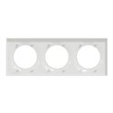 Plaque 3 postes horizontaux ou verticaux entraxe 71 mm Odace Styl S520706 Blanc 