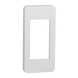 Plaque de finition étroite Unica NU200118 Blanc 1 module