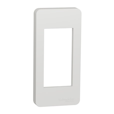 Plaque de finition étroite Unica NU200118 Blanc 1 module