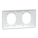 Plaque de finition Ovalis entraxe 71 mm S300704 blanc antibactérien 2 postes horizontal