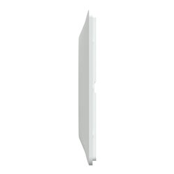 Plaque de finition Ovalis entraxe 71 mm S300706 blanc antibactérien 3 postes horizontal