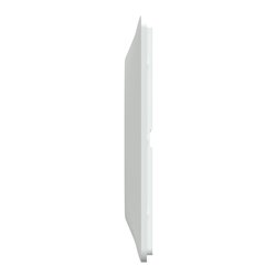 Plaque de finition Ovalis entraxe 71 mm S320708 blanc 4 postes horizontal